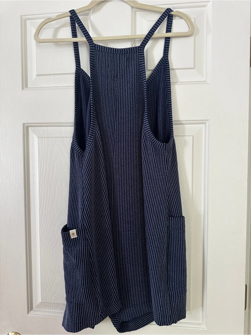 Simply Southern Sleeveless Navy Ribbed Knit Romper